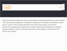Tablet Screenshot of innovativeglassllc.com